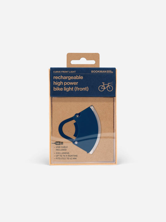 Lampka rowerowa BOOKMAN Curve Front Light 220lm niebieski
