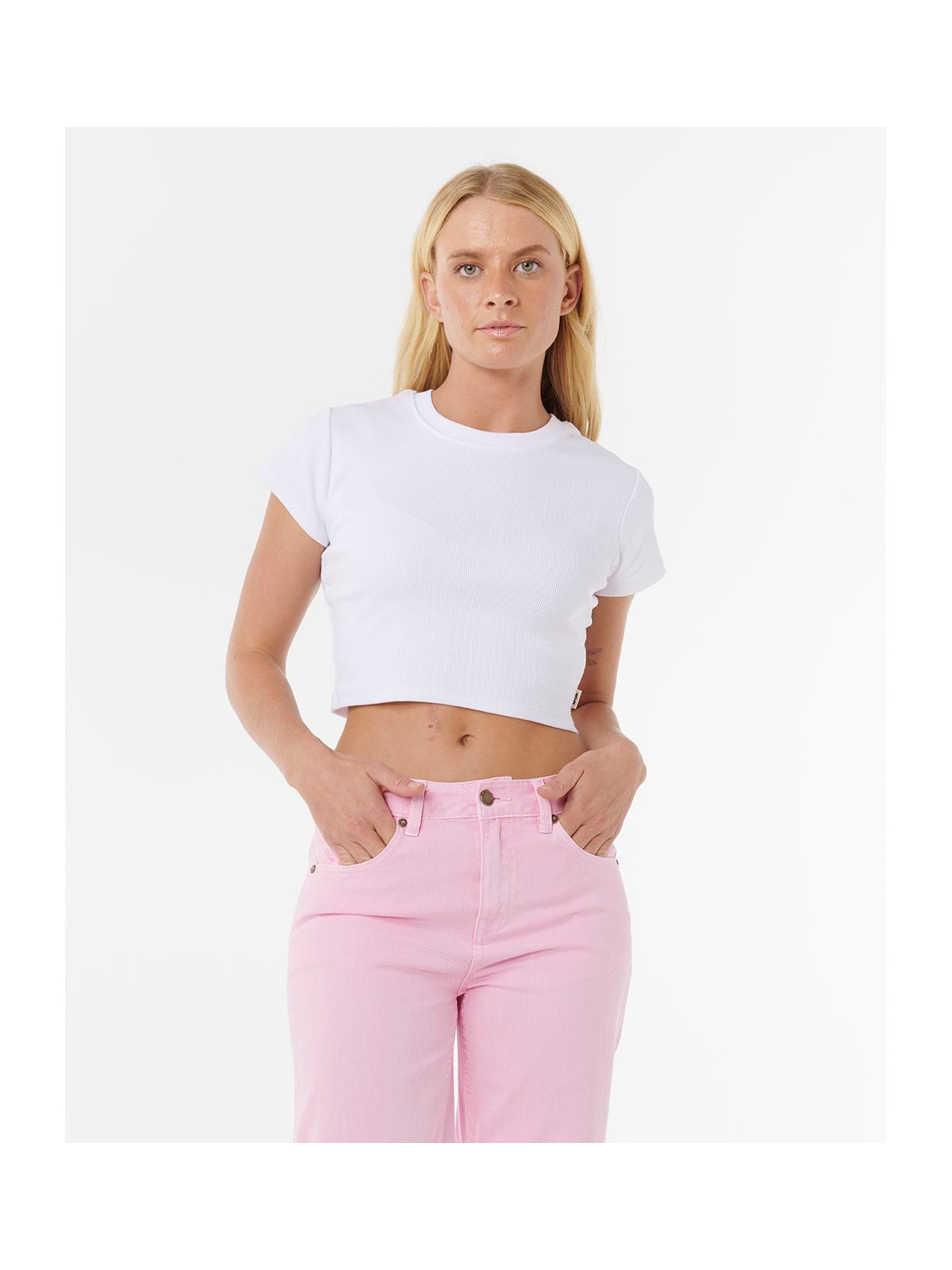 Spodnie RIP CURL AGGIE RELAXED JEANS różowe