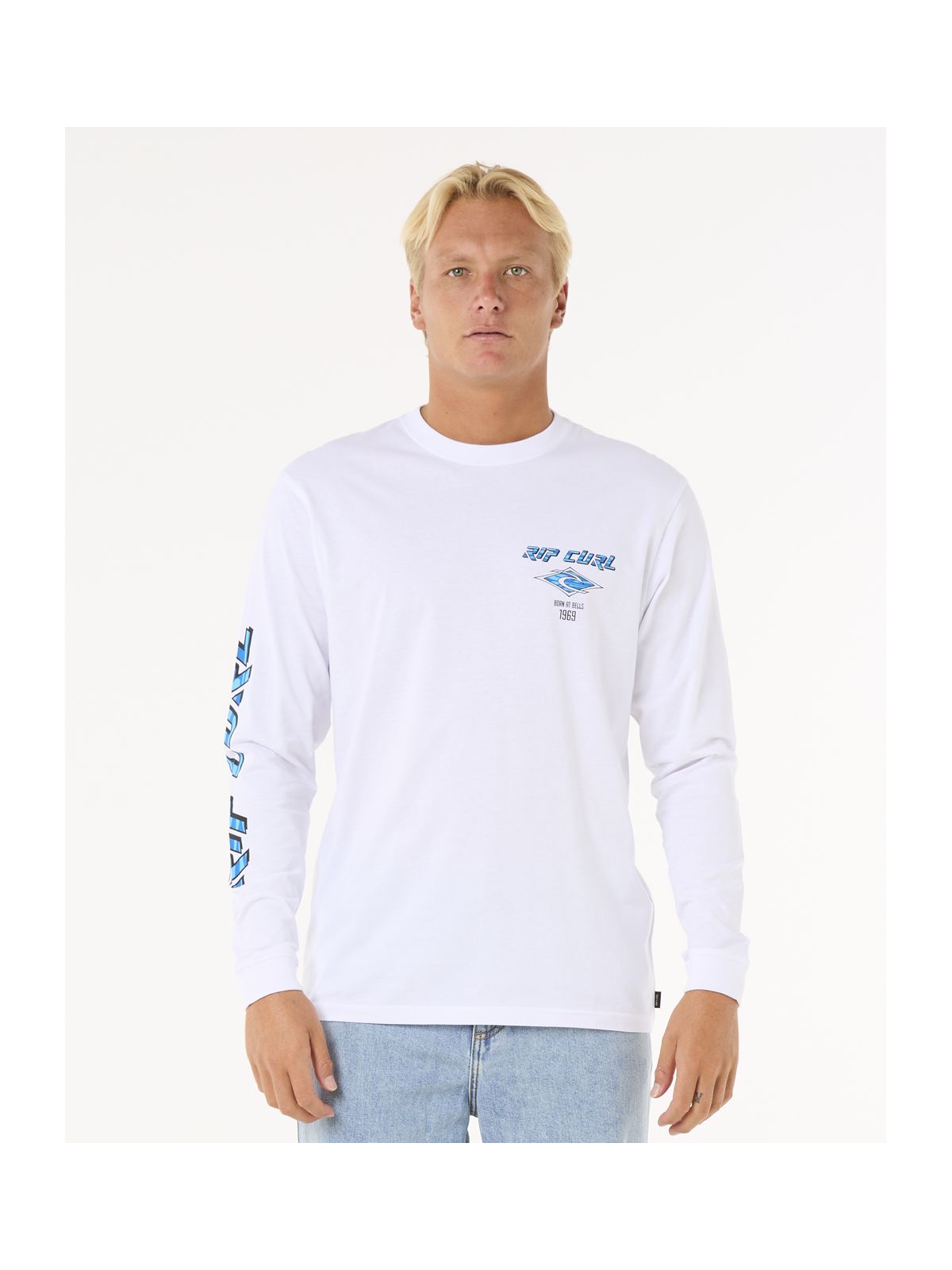 Koszulka RIP CURL Fade Out Icon L/S Tee biały