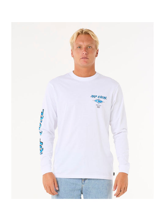 Koszulka RIP CURL Fade Out Icon L/S Tee biały
