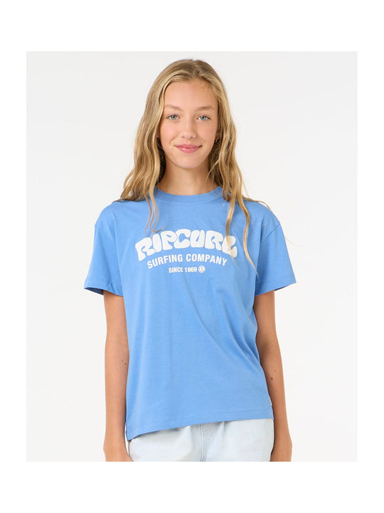Koszulka RIP CURL SURF PUFF RELAXED TEE- GIRL niebieska

