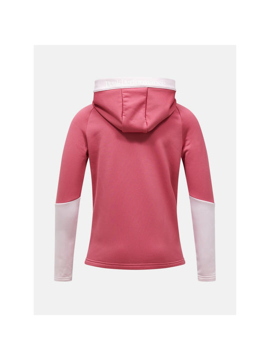 Bluza juniorska PEAK PERFORMANCE Rider Essentials Midlayer Zip Hood różowa
