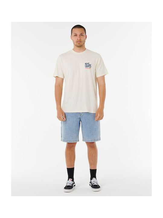 Koszulka RIP CURL SHAPER ADDRESS TEE beżowa
