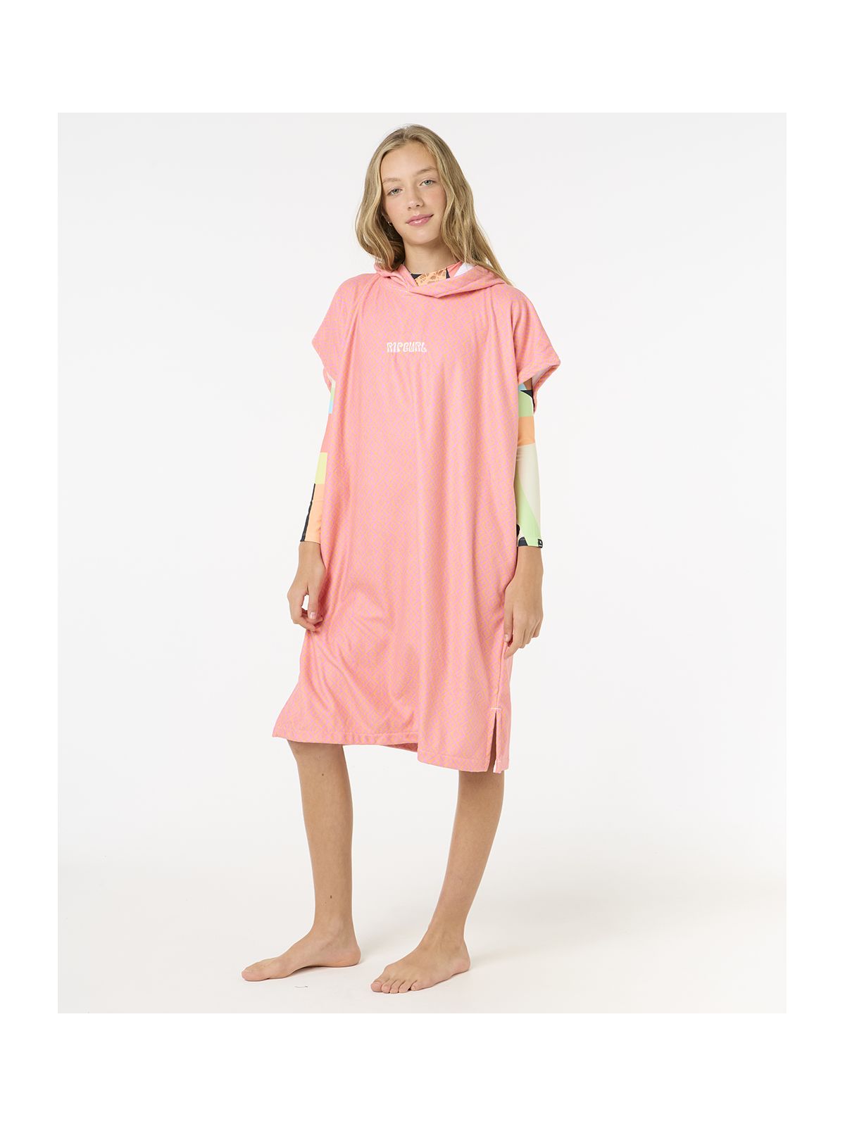 Ponczo RIP CURL Mixed Hooded Towel-Girl pomarańczowy
