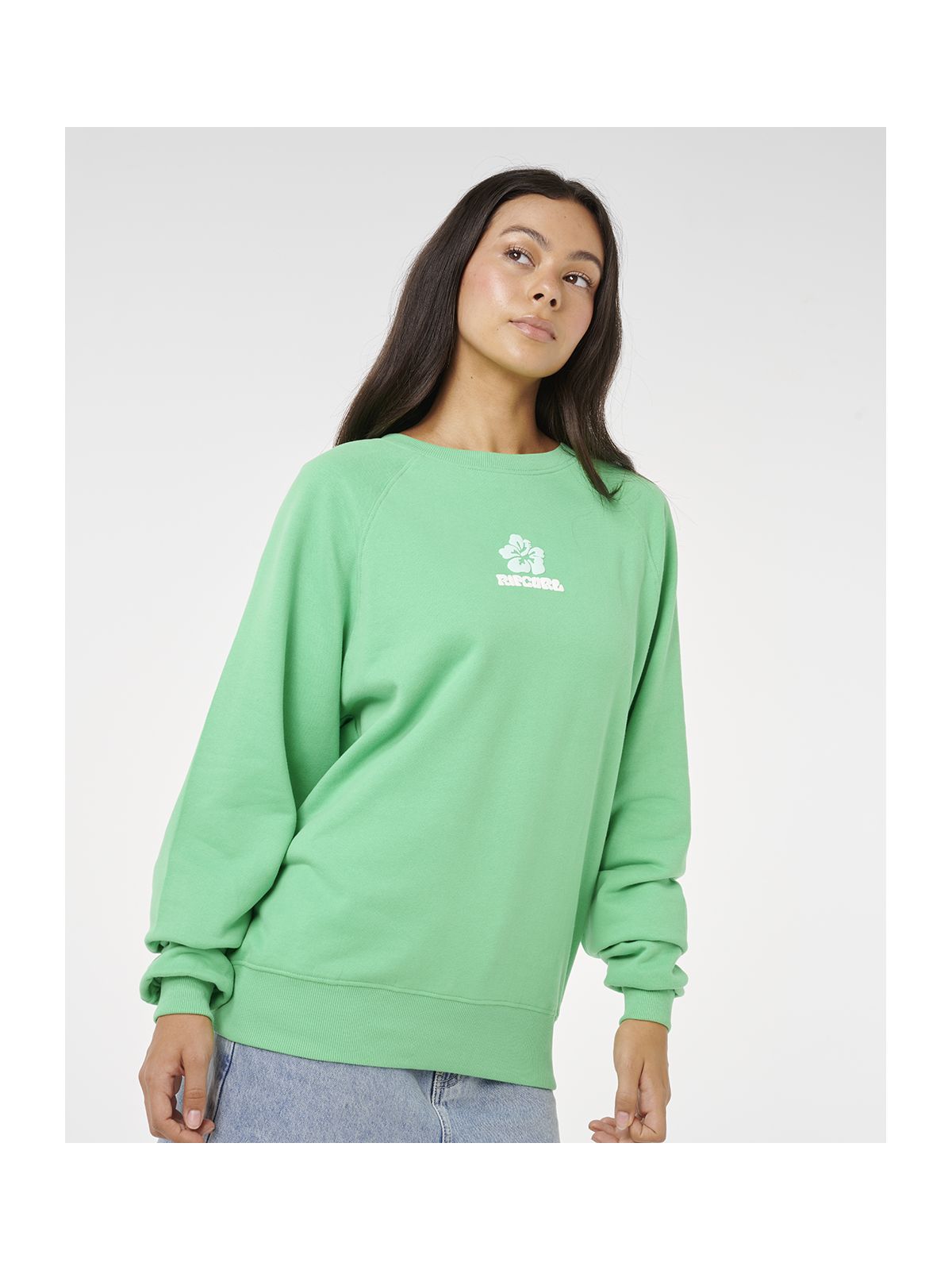 Bluza RIP CURL LUXE SURF RAGLAN RELAXED CREW zielona