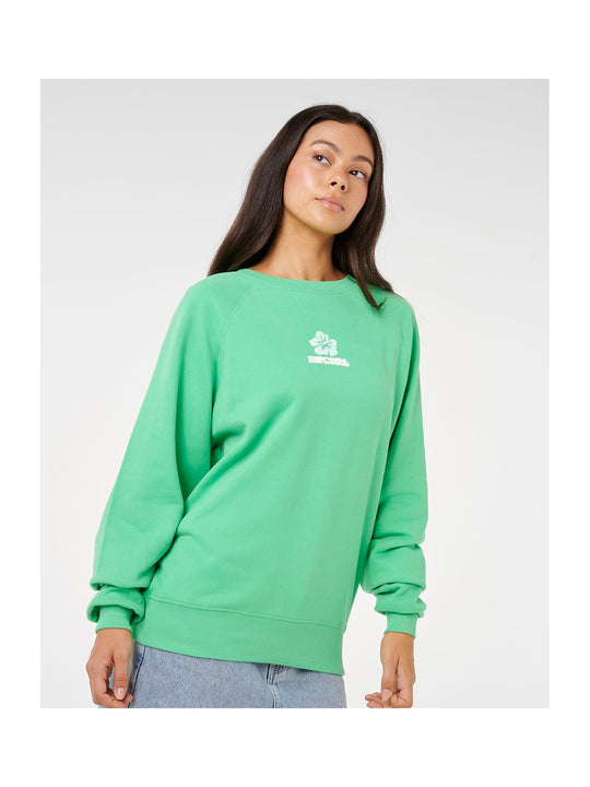 Bluza RIP CURL LUXE SURF RAGLAN RELAXED CREW zielona

