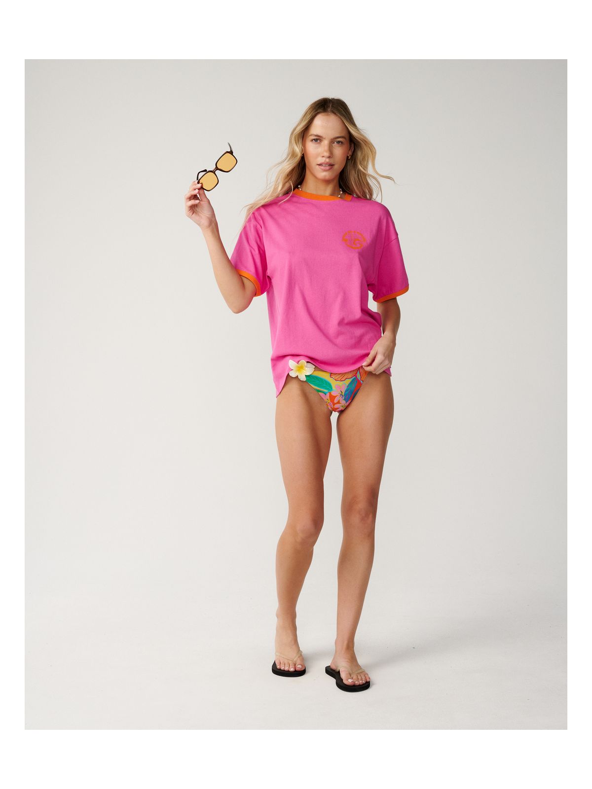 Koszulka damska RIP CURL Tropical Desire Oversize Tee różowa