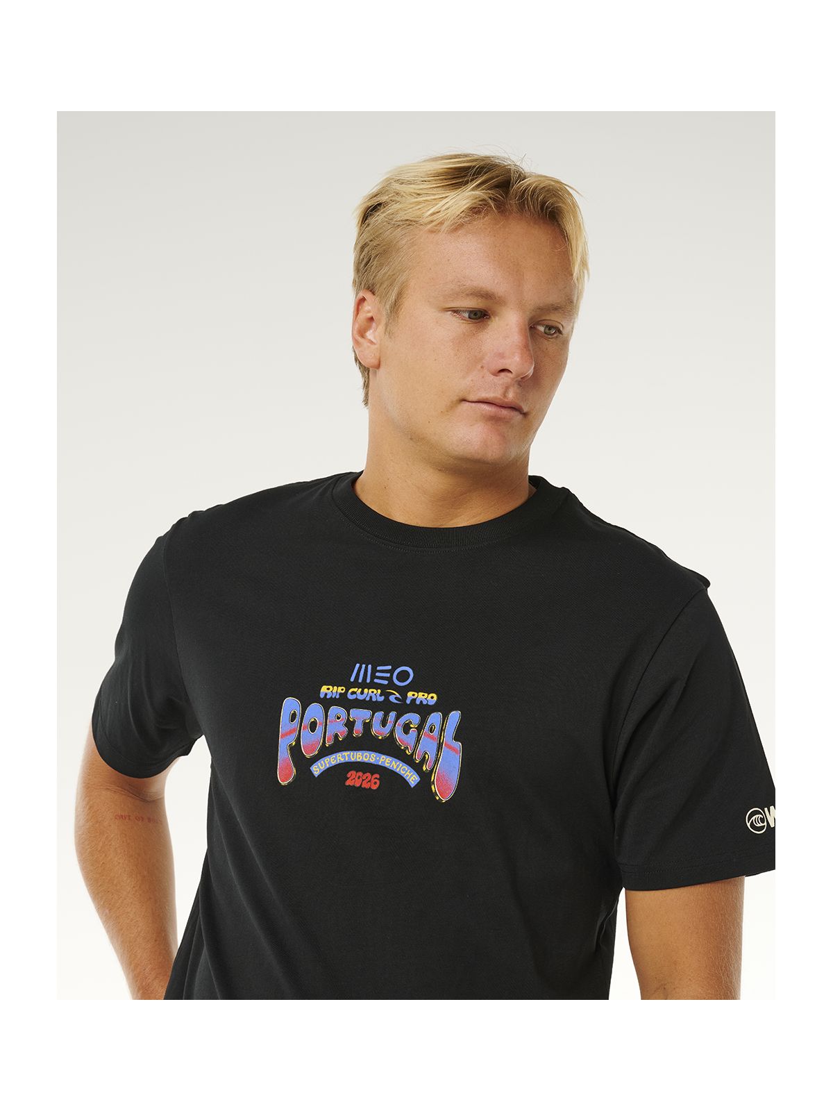 Koszulka męska RIP CURL Meo Peniche Pro 2026 Logo Tee czarna