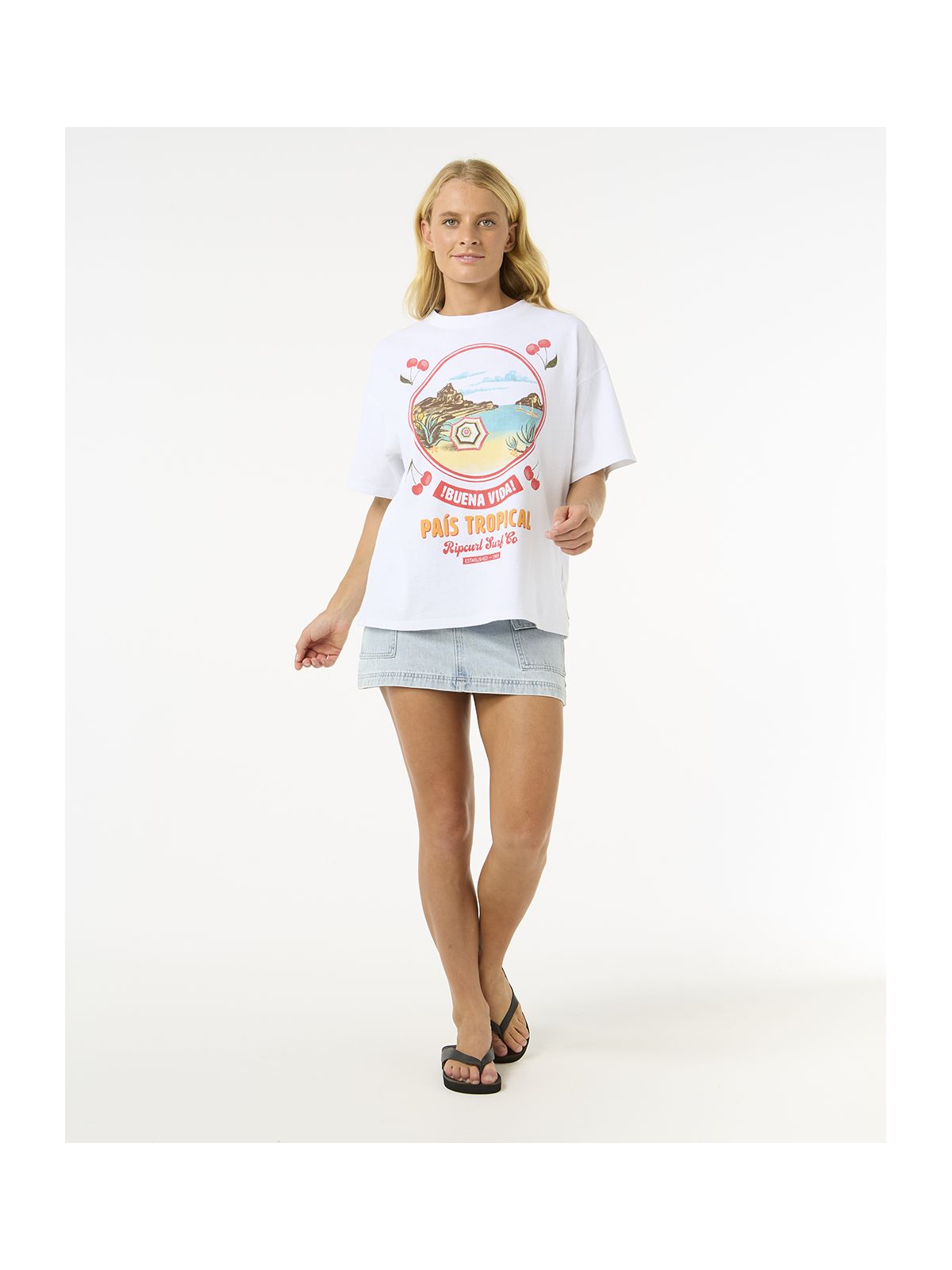 Koszulka RIP CURL Cove Heritage Tee biały