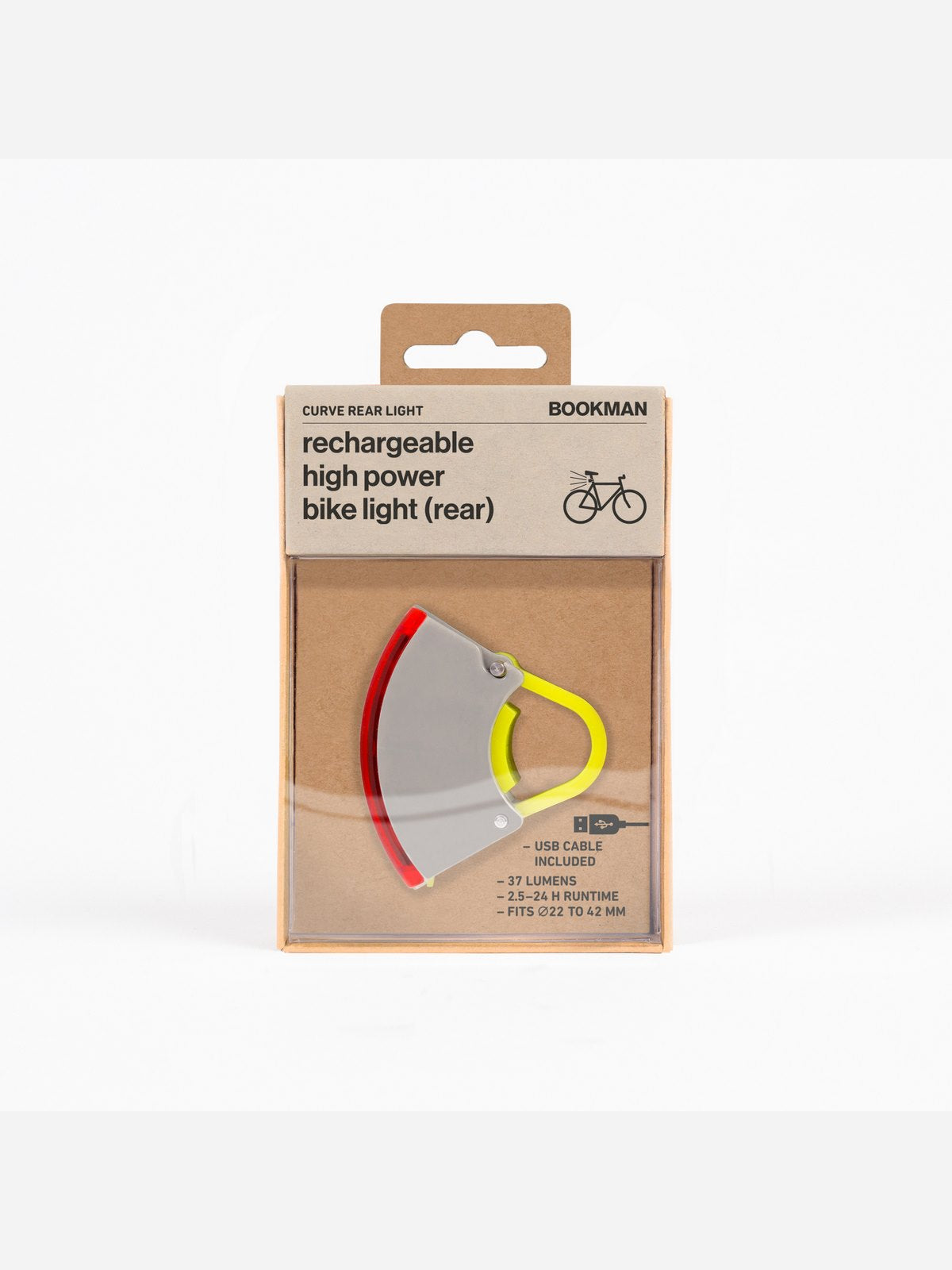 Lampka rowerowa BOOKMAN Curve Rear Light 37lm zielony