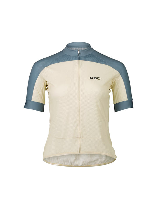 Koszulka rowerowa damska POC W&#39;s Essential Road Logo Jersey white off
