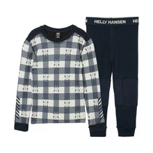 Bielizna termiczna dziecięca HELLY HANSEN K GRAPHIC LIFA MERINO SET granatowa
