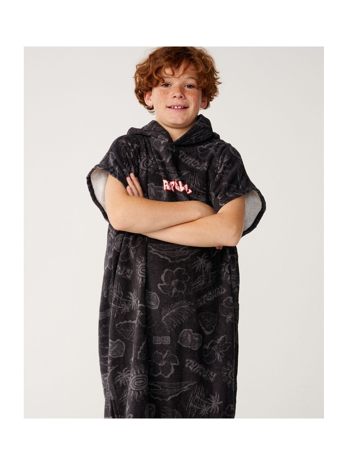 Ponczo męskie RIP CURL Sessions Hooded Towel - Boy czarne