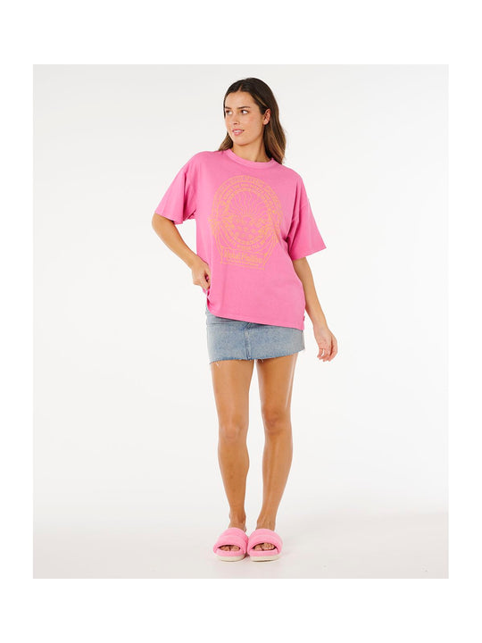Koszulka damska RIP CURL Hotel Malibu Heritage Tee różowa
