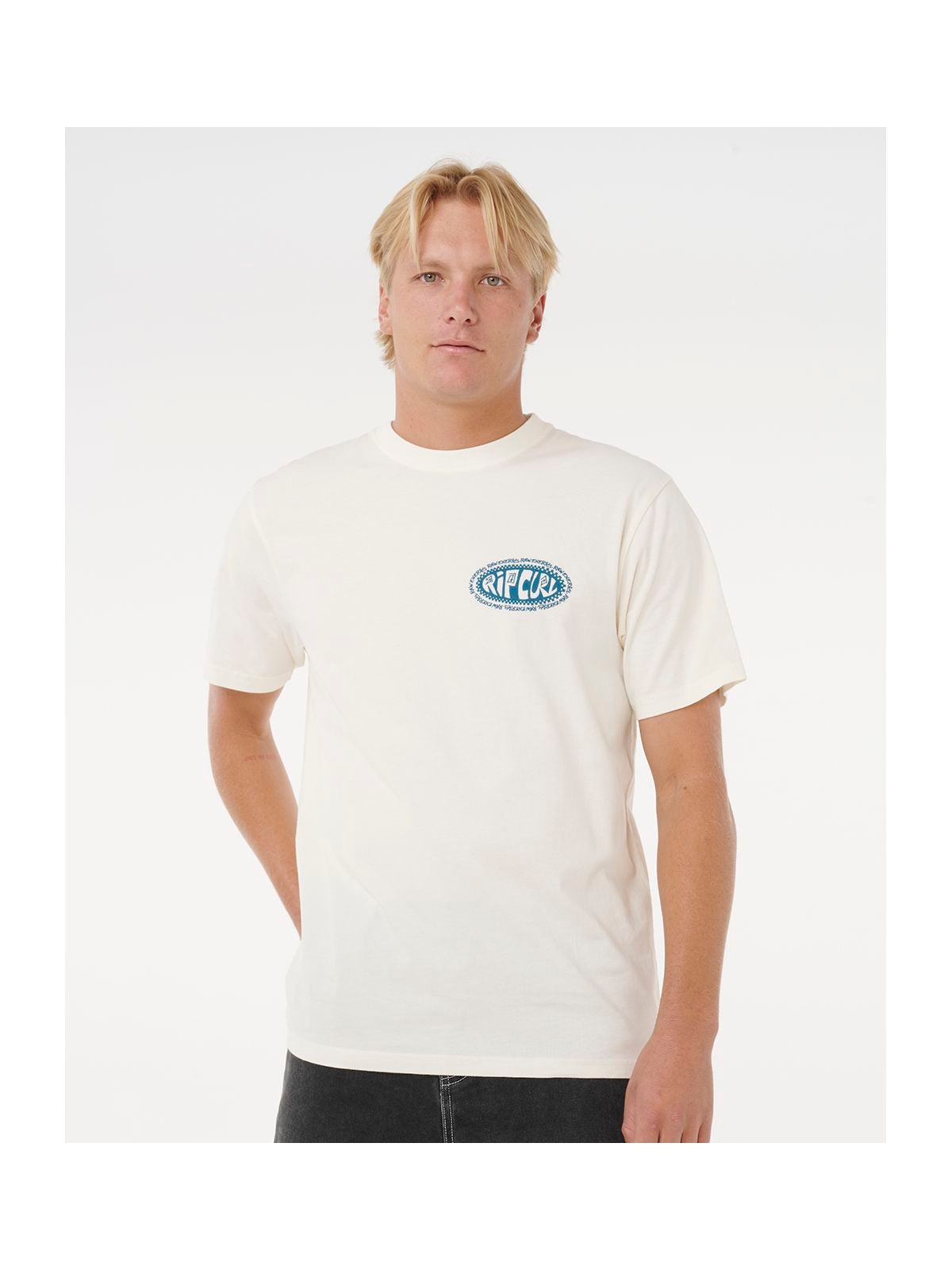 Koszulka RIP CURL RAW ENERGY DE OVAL TEE beżowa