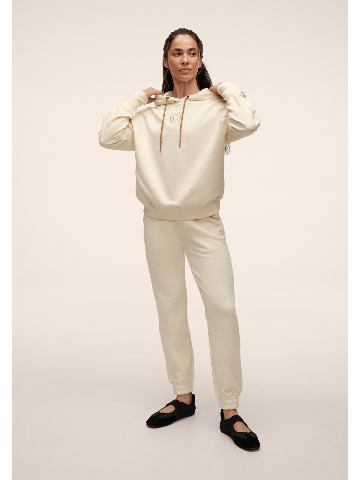 Spodnie damskie CASALL Terry Relaxed Jogger beżowe
