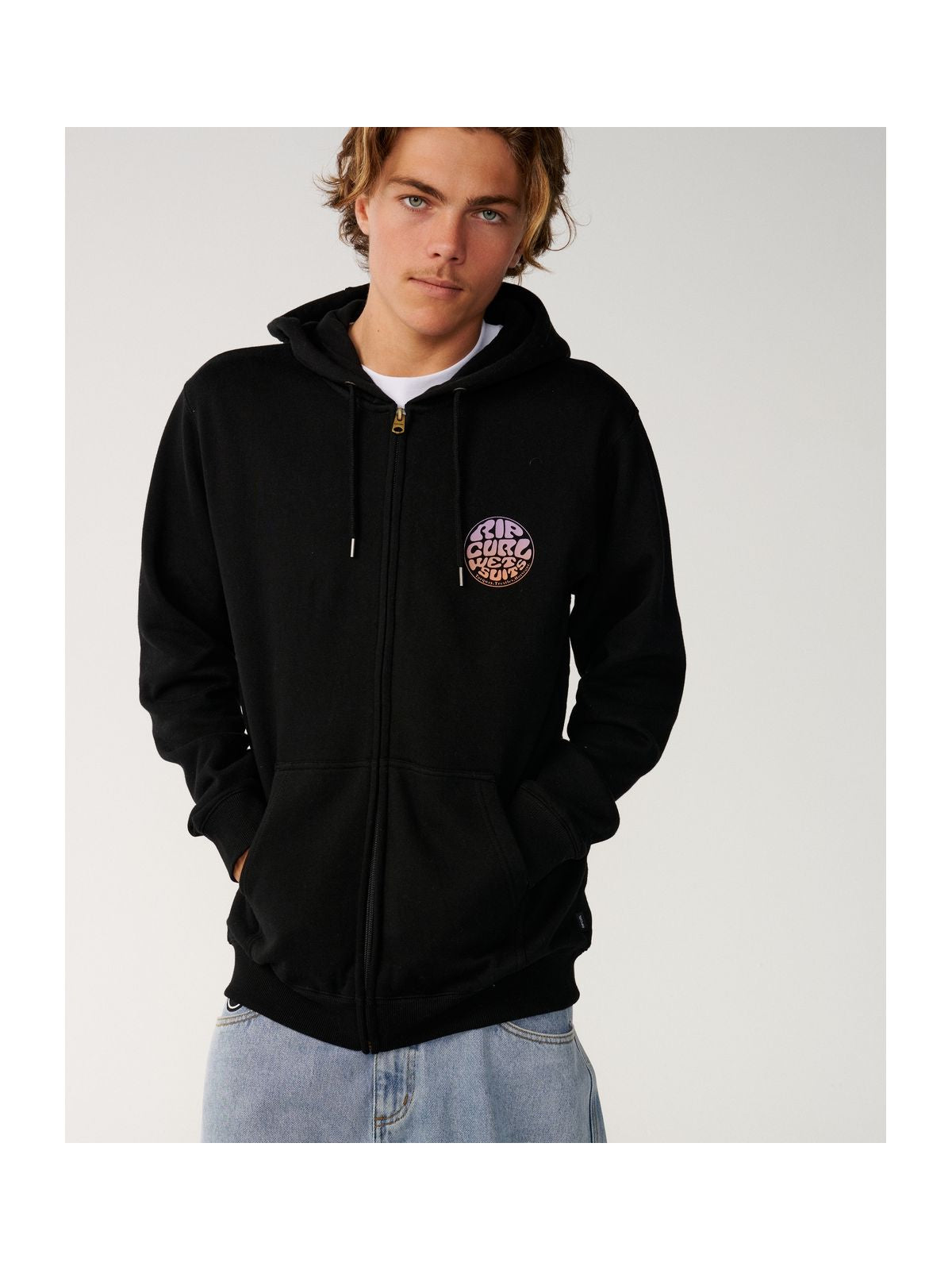 Bluza męska RIP CURL Wettie Passage Icon Zip Thru czarna