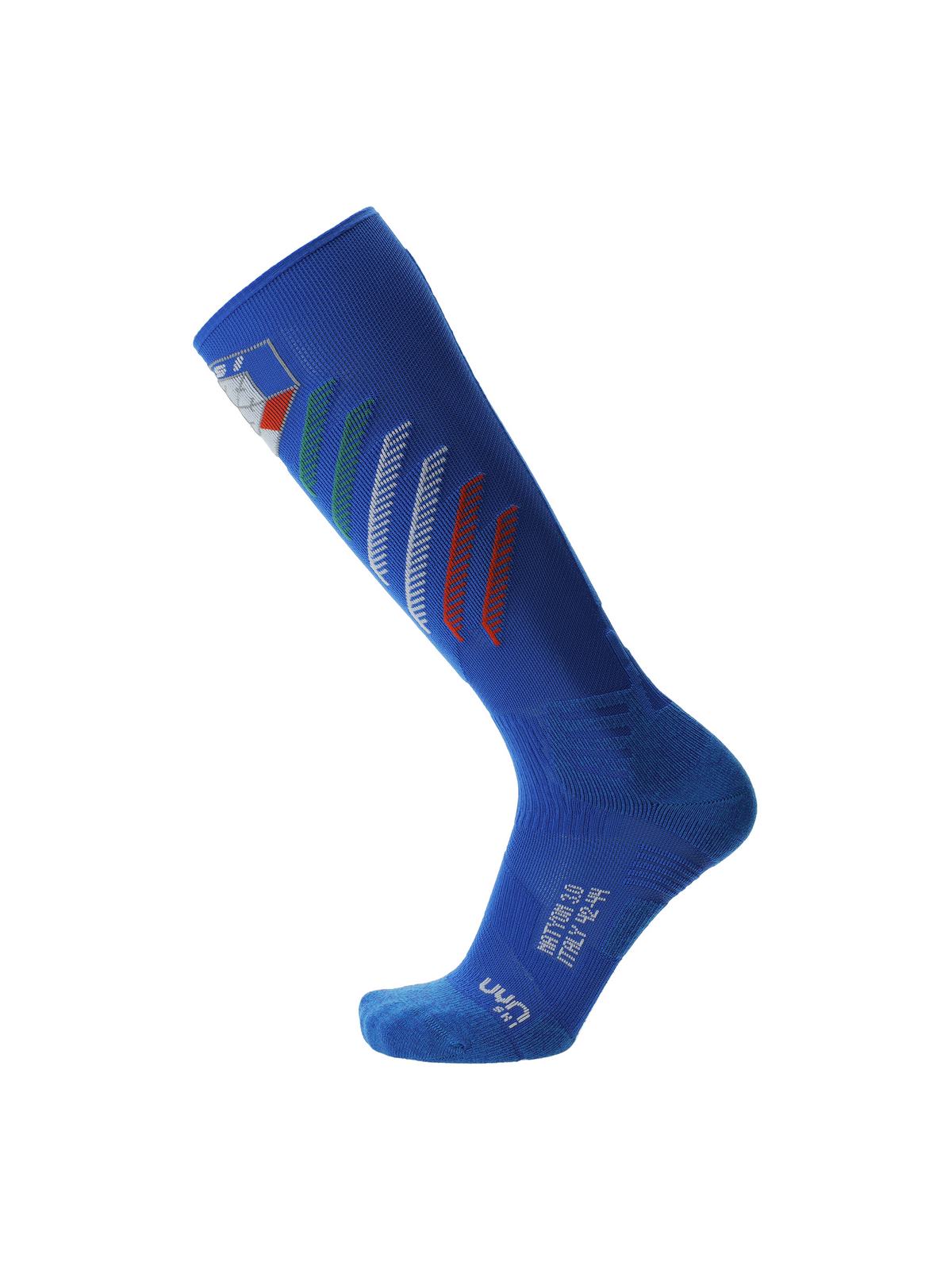 Skarpety narciarskie UYN Natyon 3.0 Socks Italy niebieskie
