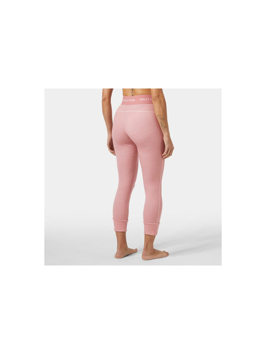 Legginsy damskie HELLY HANSEN W LIFA Merino Midweight 3/4 Pant kolor różowy
