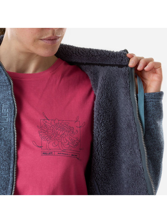 Bluza damska MILLET W Chamonix Knitwarm Hoodie W niebieska
