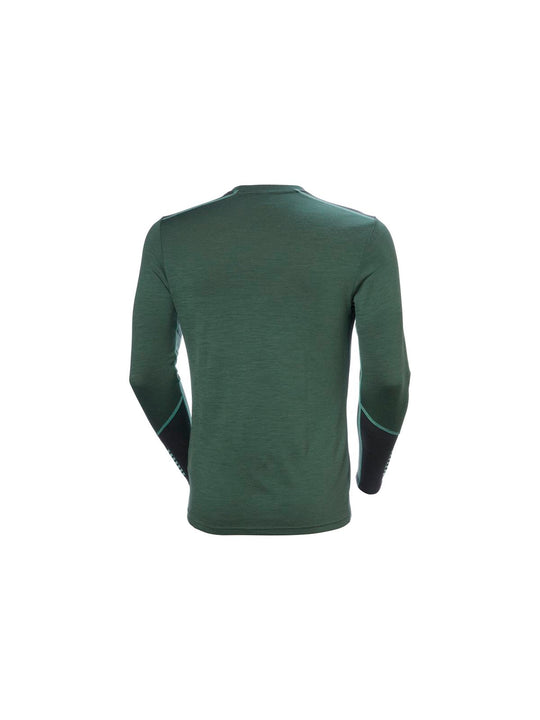 Koszulka męska HELLY HANSEN Lifa Merino Midweight Crew  kolor zielony
