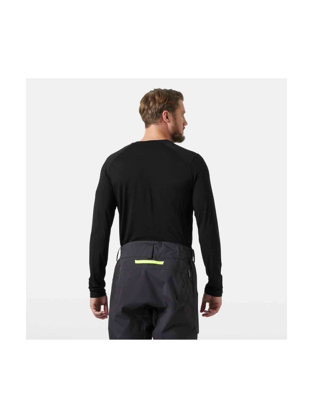 Bielizna termiczna męska HELLY HANSEN HH DURAWOOL LS HENLEY czarna