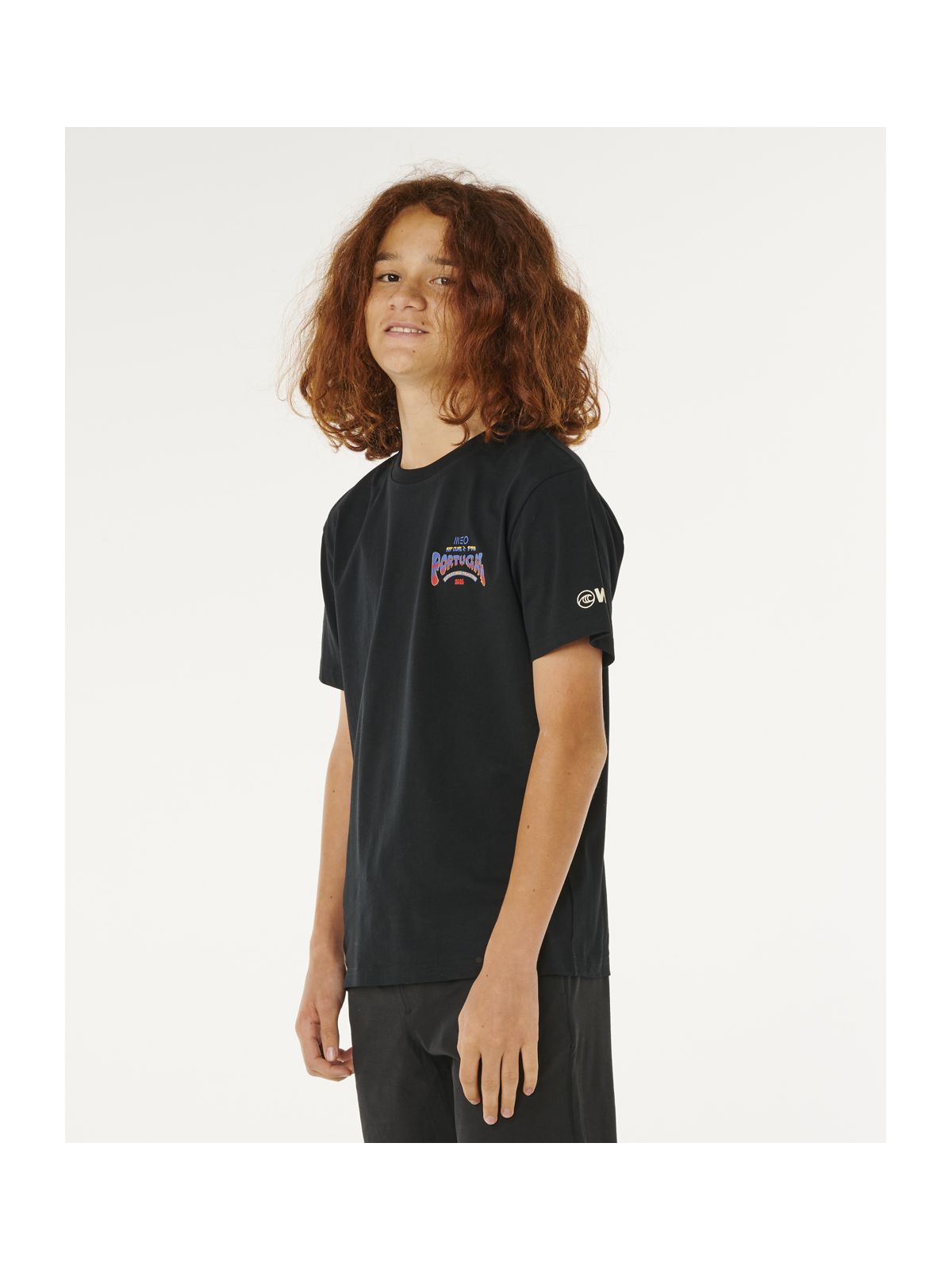 Koszulka juniorska RIP CURL RIP CURL Pro Peniche 26 Tee-Bo czarna