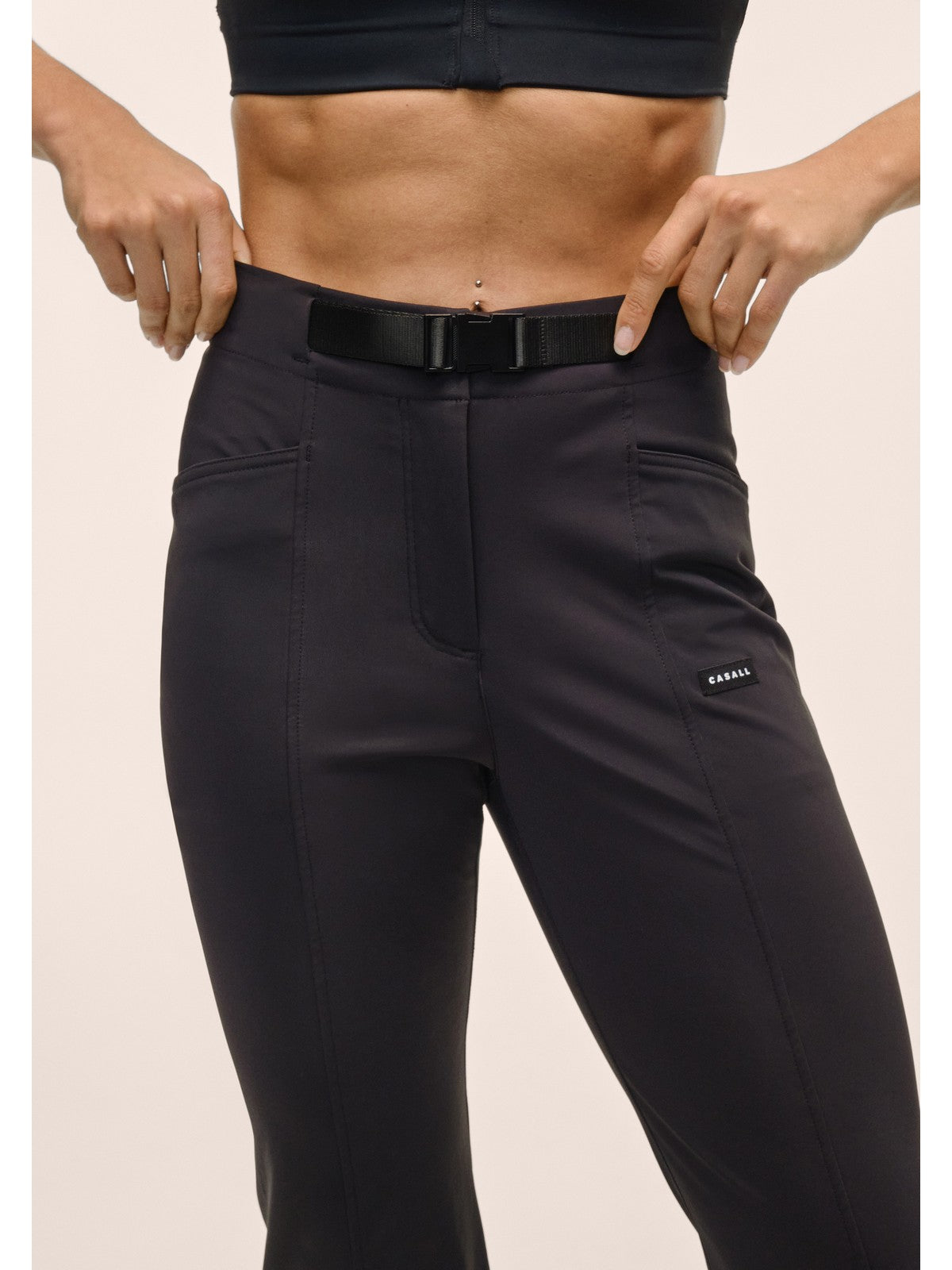 Spodnie damskie CASALL Pace Outdoor Flare Pant kolor czarny