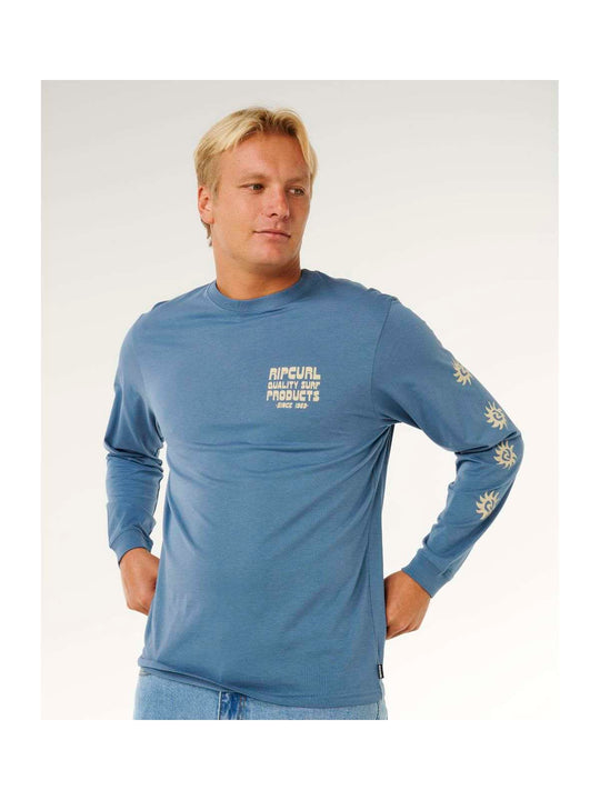 Koszulka męska RIP CURL Pacific Rinse L/S Tee niebieska

