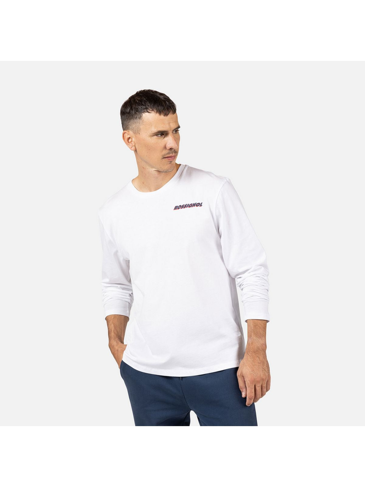 Koszulka męska ROSSIGNOL Long Sleeve Tee biała