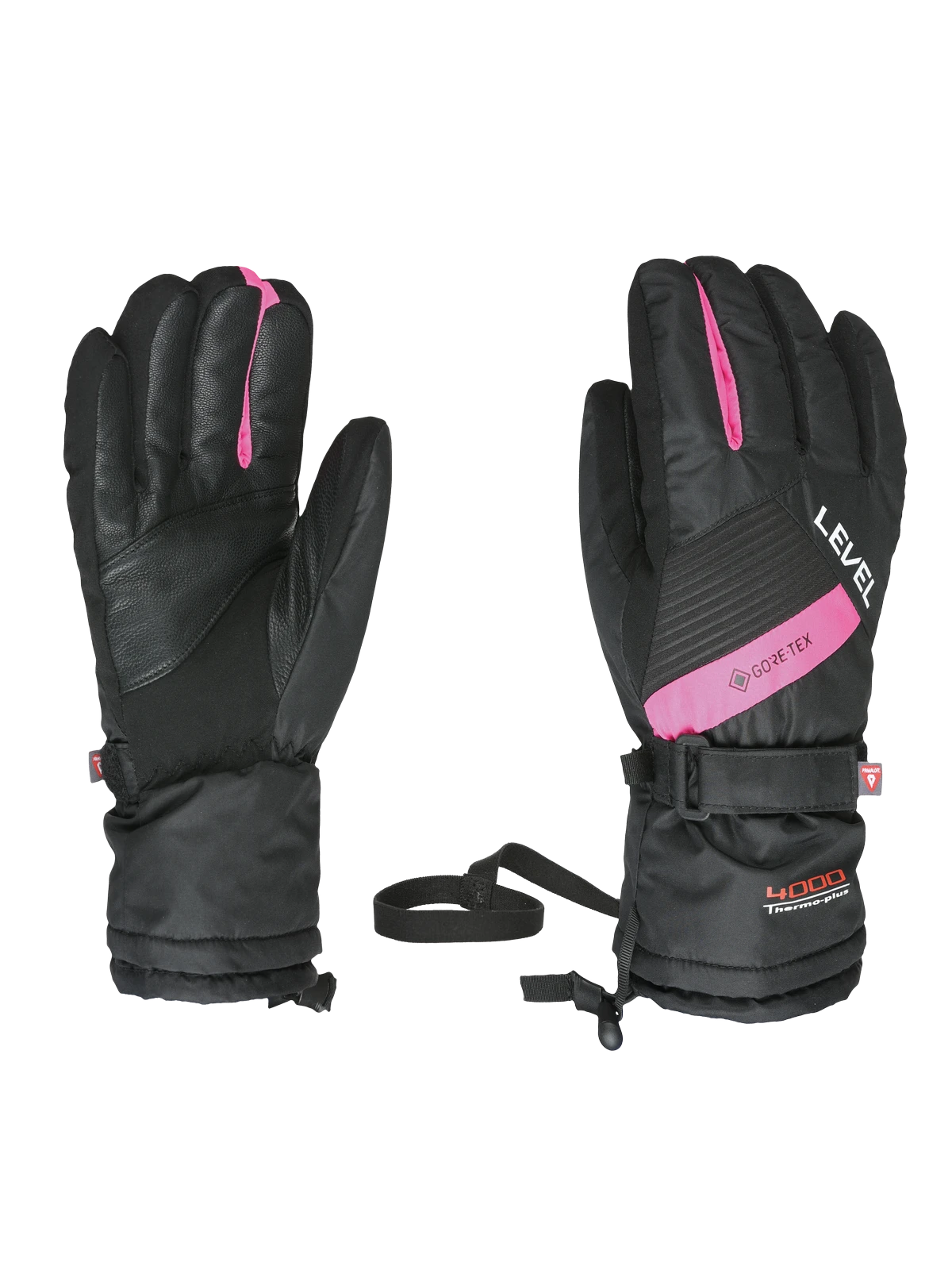 Rękawice narciarskie dla dzieci LEVEL Warmster JR Gore-Tex Fucsia