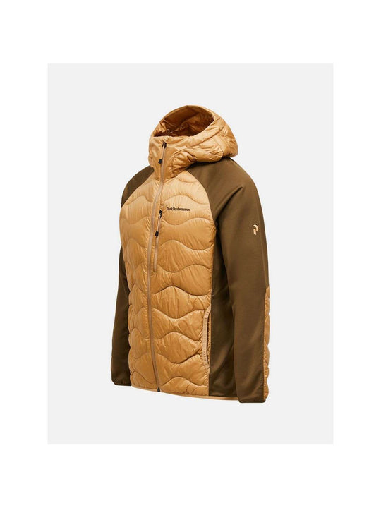 Kurtka PEAK PERFORMANCE Helium Down Hybrid Hood Men brązowy
