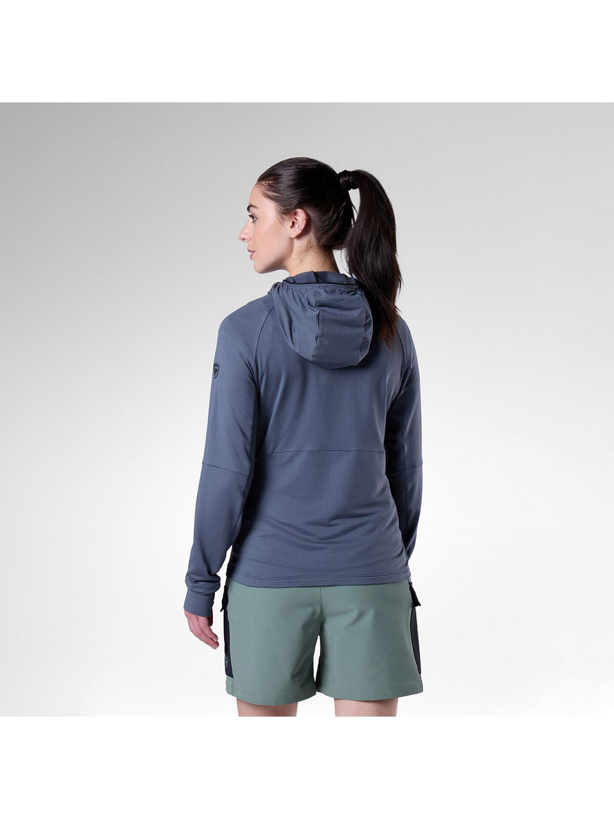 Bluza damska ROSSIGNOL W Textured Hoodie Mid Layer szara