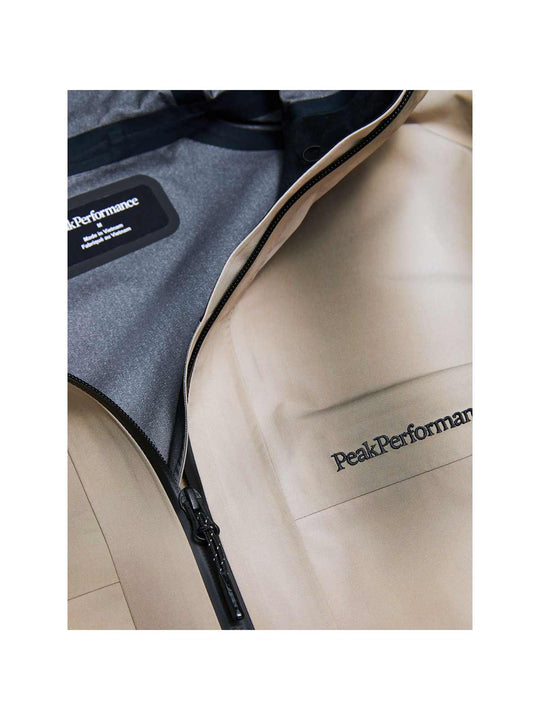 Kurtka narciarska męska PEAK PERFORMANCE Edge HIPE 3L AOP Shell Jacket bezowy
