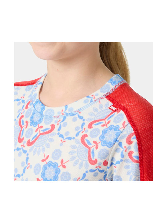 Bielizna termiczna dziecięca HELLY HANSEN JR GRAPHIC LIFA MERINO SET niebieska
