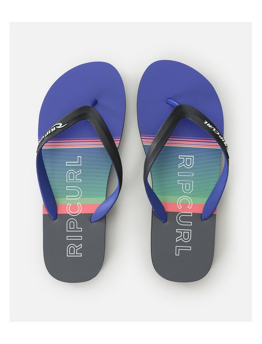 Japonki plażowe męskie RIP CURL Breakers Bloom Open Toe niebieskie