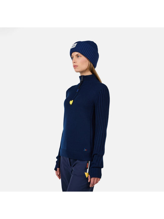Sweter damski ROSSIGNOL W JCC MERIB HZ niebieski
