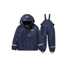 Dziecięcy zestaw przeciwdeszczowy kurtka i spodnie HELLY HANSEN K Bergen 2.0 Pu Rainset granatowy
