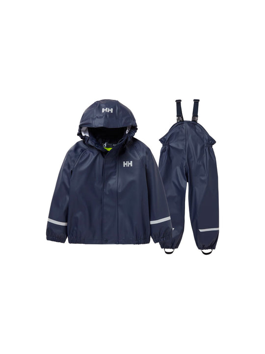 Dziecięcy zestaw przeciwdeszczowy kurtka i spodnie HELLY HANSEN K Bergen 2.0 Pu Rainset granatowy

