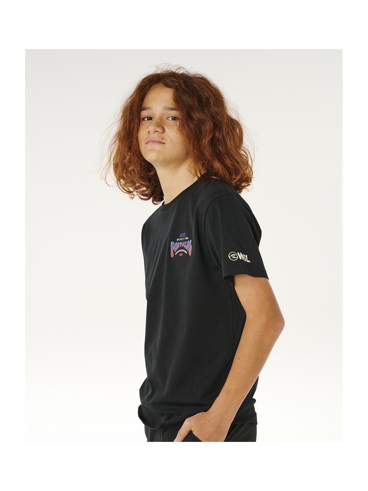 Koszulka juniorska RIP CURL RIP CURL Pro Peniche 26 Tee-Bo czarna