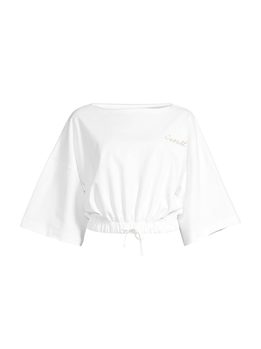 Koszulka damska CASALL Heavy Cotton Crop Tee kolor biały
