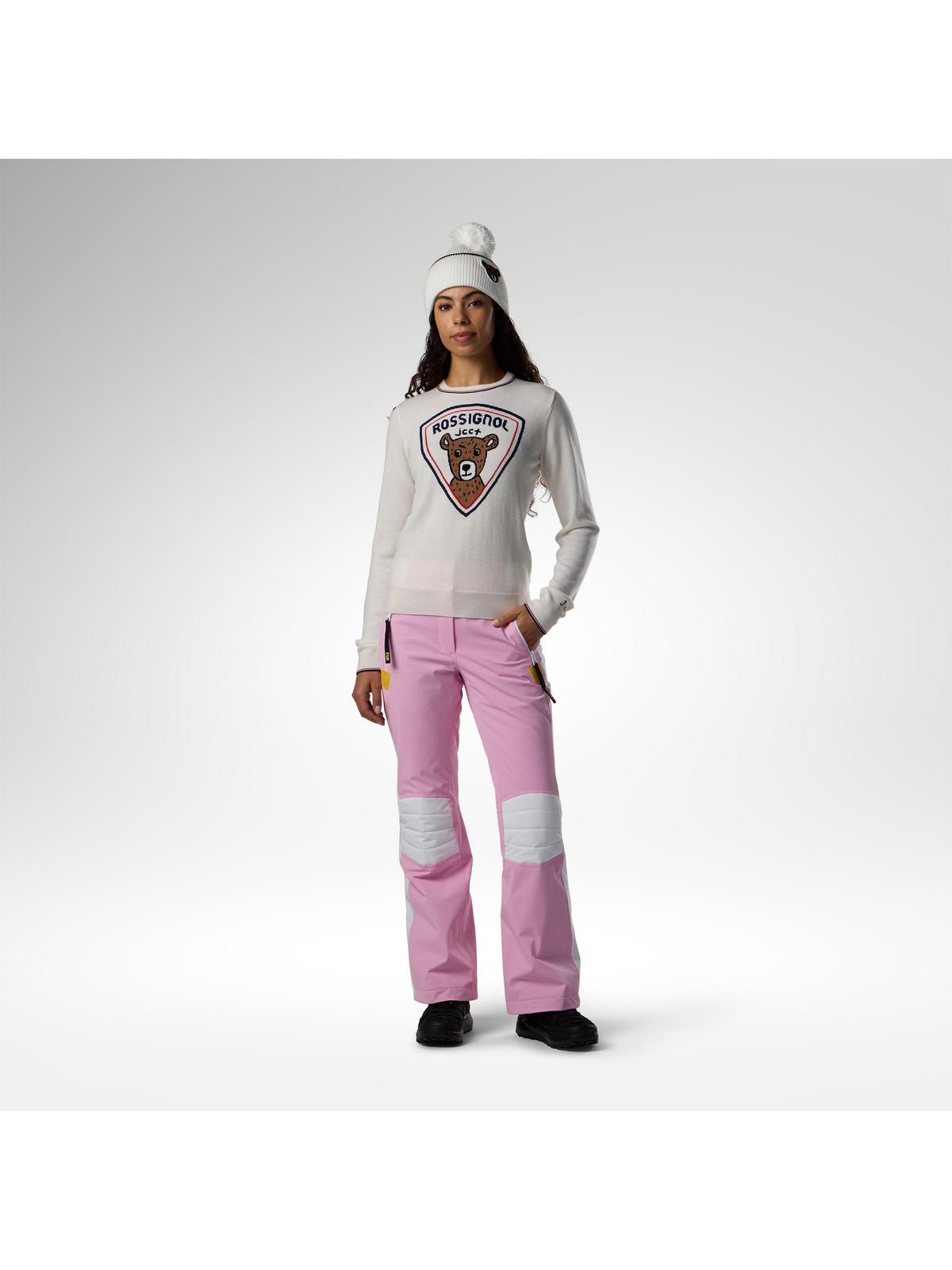 Sweter damski ROSSIGNOL W Jcc Crew Sweater białe