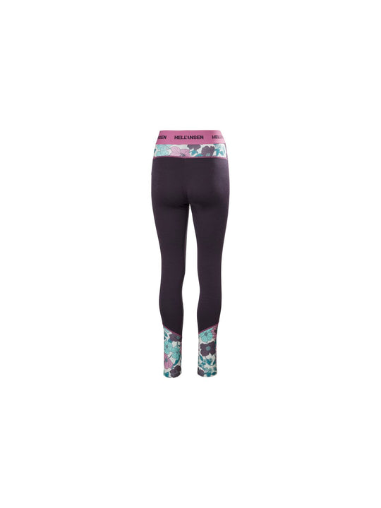 Spodnie damskie HELLY HANSEN W Lifa Merino Midweight Graphic Pant kolor czarny
