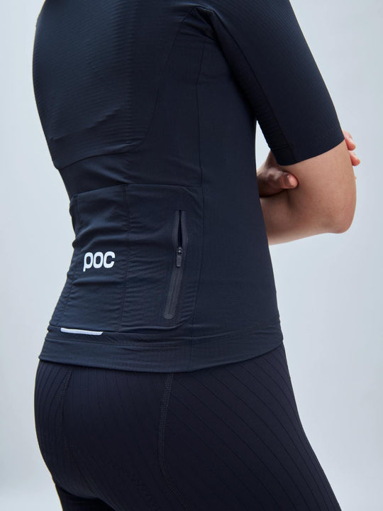 Koszulka rowerowa damska POC W’s Raceday Jersey czarna - Adventure Sports
