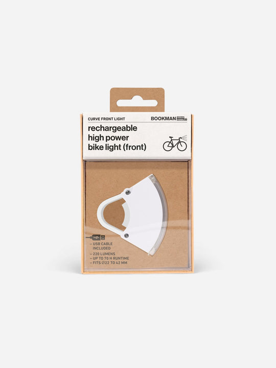 Lampka rowerowa BOOKMAN Curve Front Light 220lm biały
