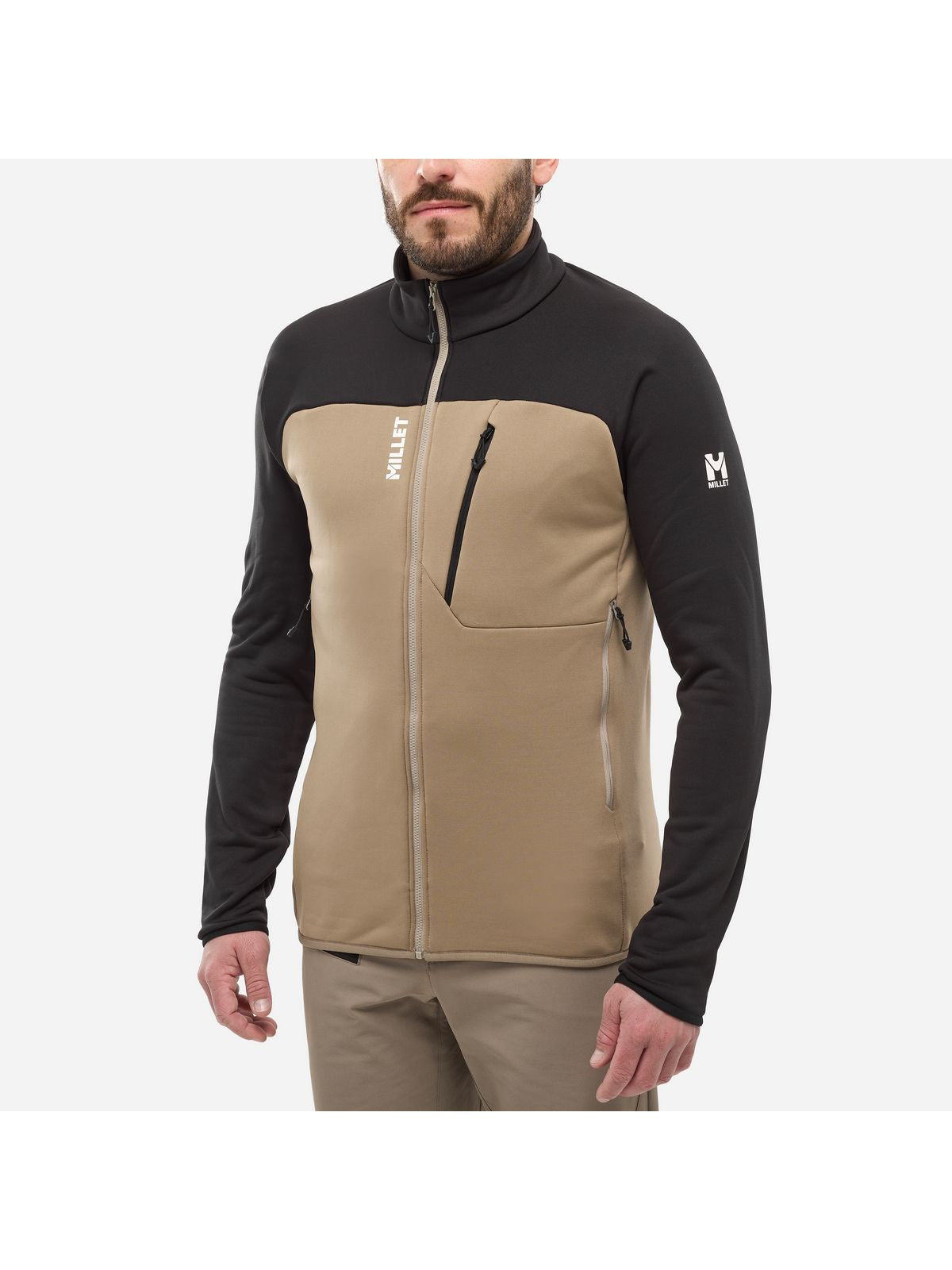 Bluza męska MILLET M Seneca Fleece Jkt M beżowa