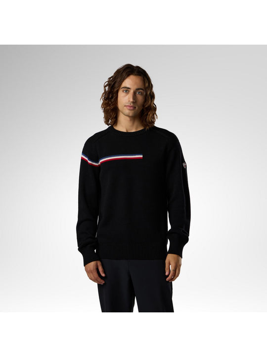 Sweter męski ROSSIGNOL M Odysseus Crew Merino Sweater czarny
