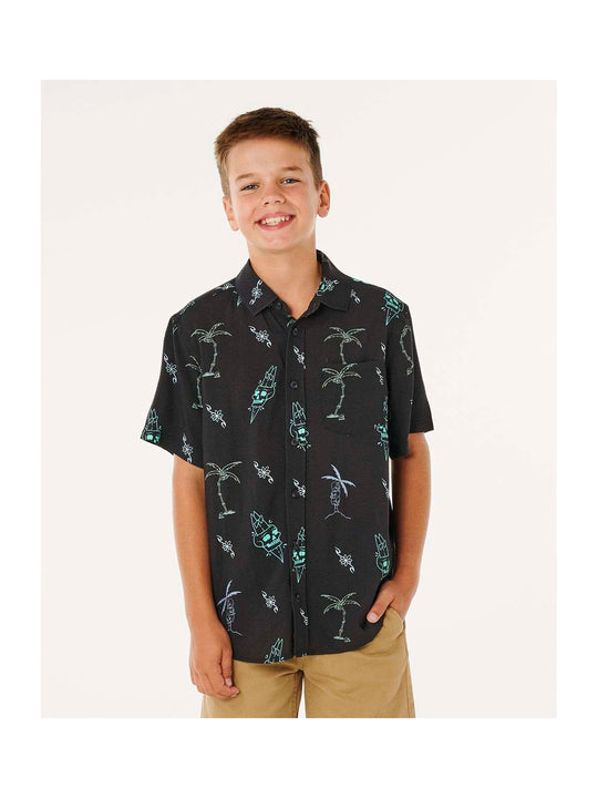 Koszula chłopięca RIP CURL Eternal Shred Ss Shirt-Boy czarna
