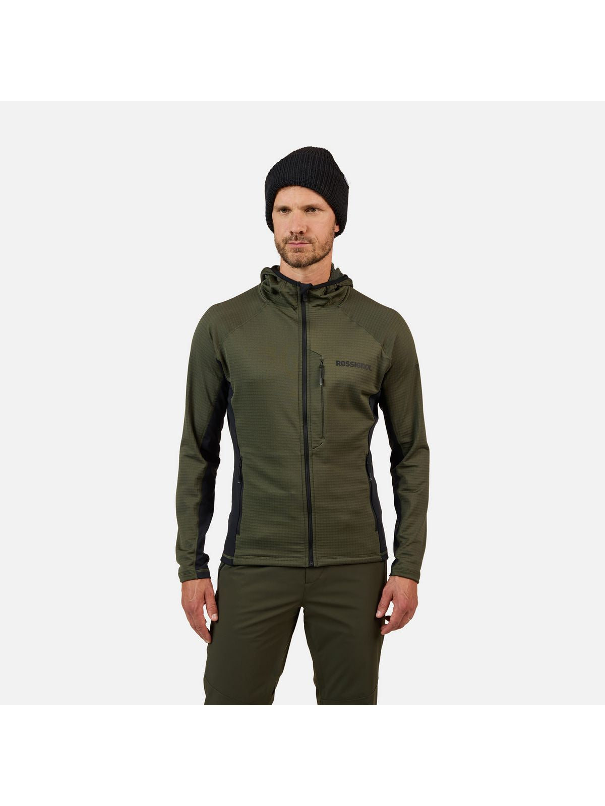 Bluza męska ROSSIGNOL BLACKSIDE MIX FZH FLEECE zielona