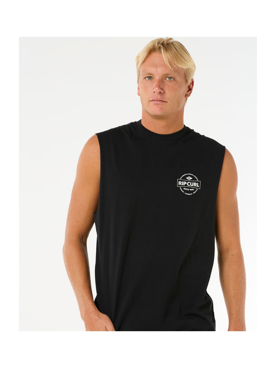 Koszulka RIP CURL Stapler Muscle czarny
